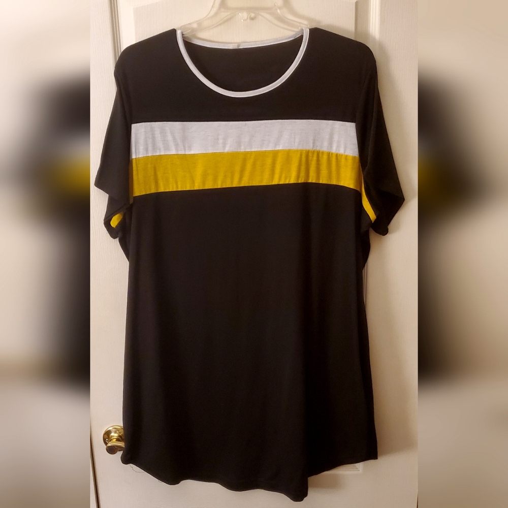 Colorblock Short-Sleeve Dress